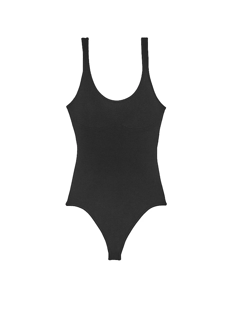 Luxe Crème Knit Plunge Bodysuit