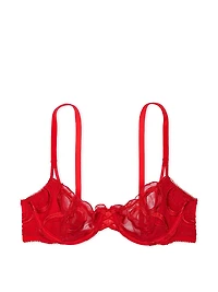 Wicked Unlined Boho Floral Embroidery Balconette Bra