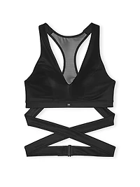 VSX SuedeEffect Plunge Wrap Sports Bra