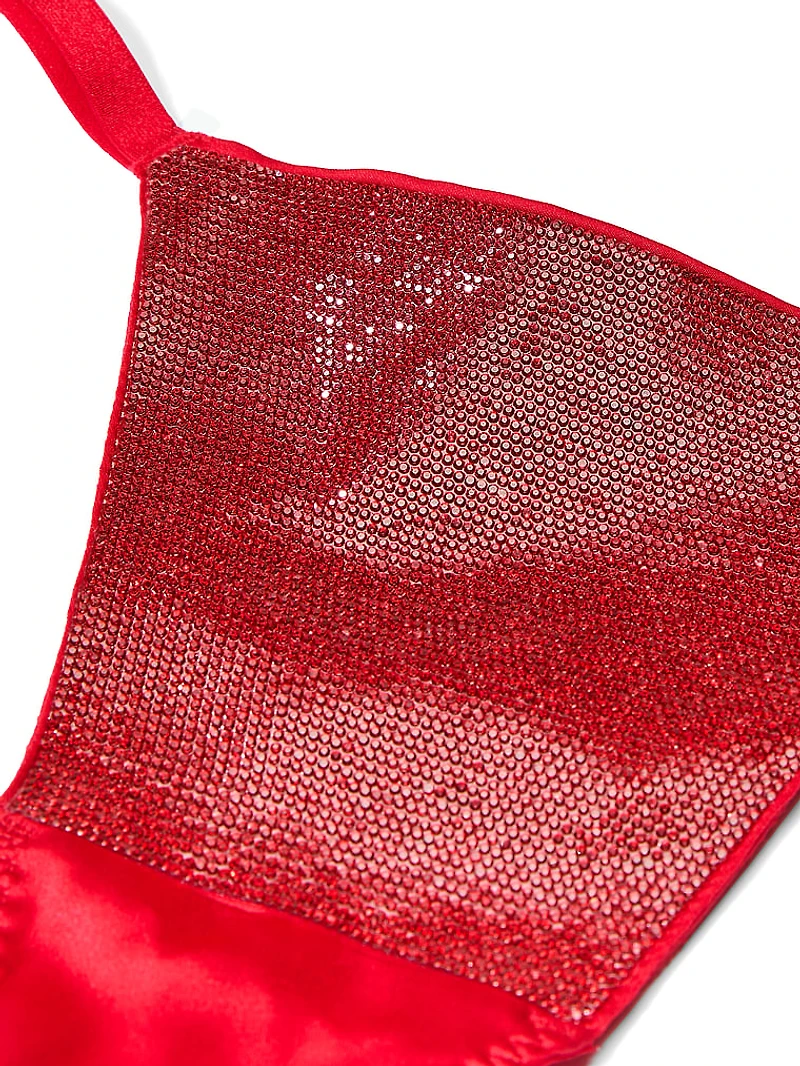 Shine Triangle Bralette &  V-String Panty Set