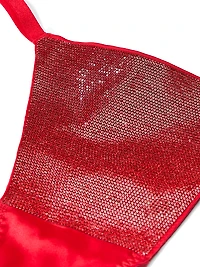 Shine Triangle Bralette &  V-String Panty Set