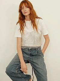 Elsa Sparkle Lattice Cami