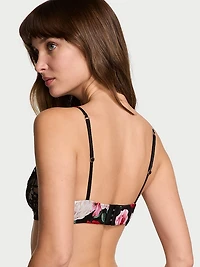 ATELIER Victoria's Secret Satin Lace Trim Lightly Lined  Triangle Bra