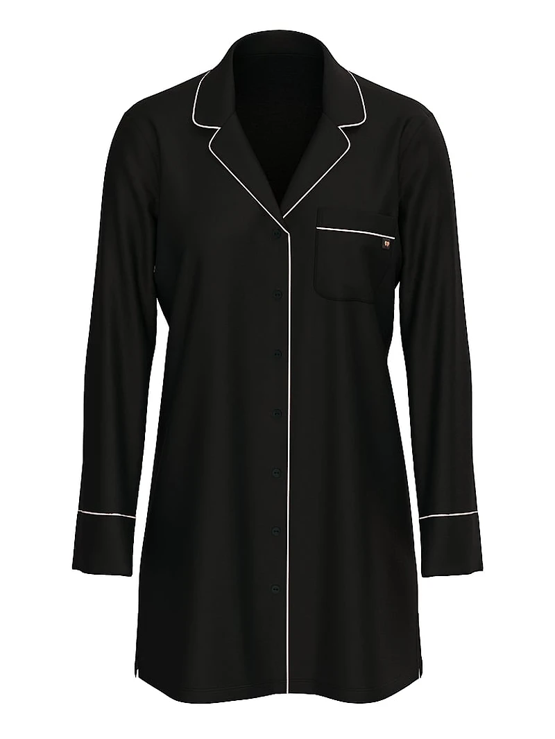 Modal Soft Button-Front Sleepshirt