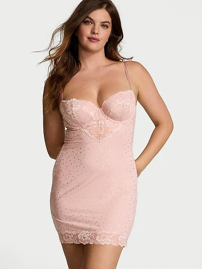 Modal & Lace Cupped Mini Slip Dress