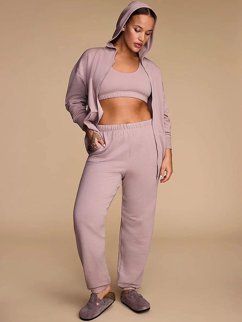 Brushed Modal Fleece Full-Zip Hoodie