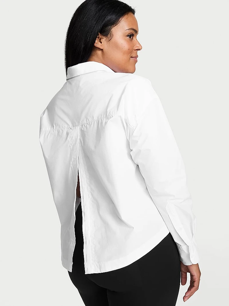 Tech Poplin Cropped Shirt