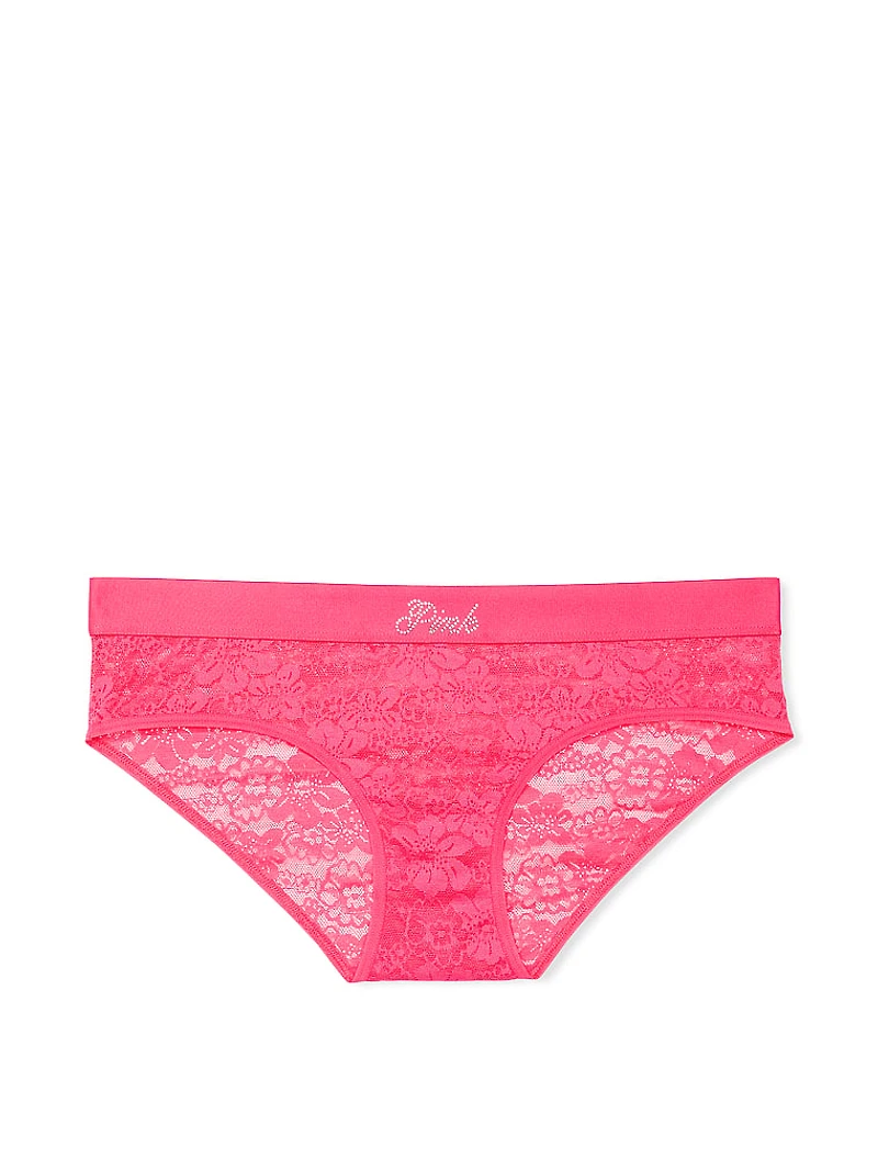 Logo Lace Hiphugger Panty