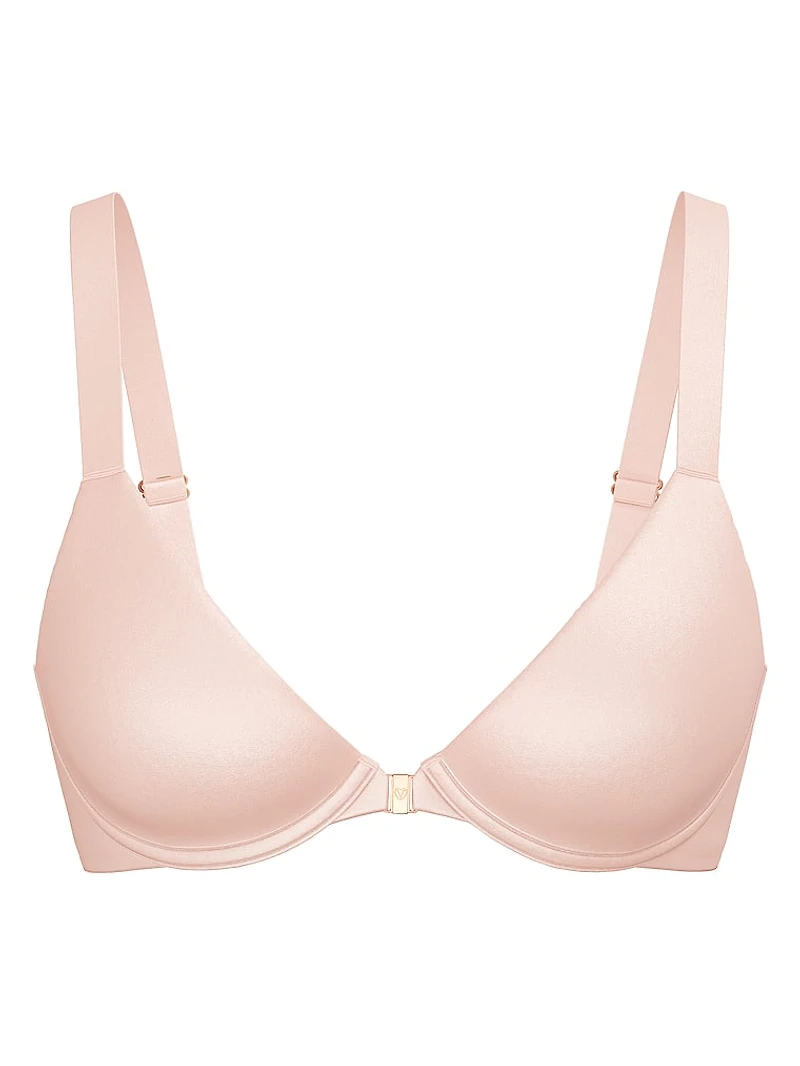 Smooth Lightly Lined Front-Close Full-Coverage Bra