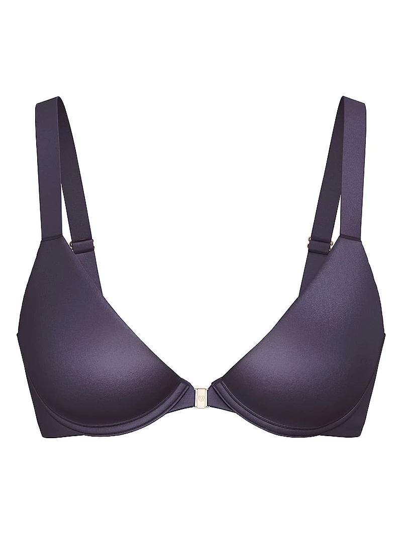 Smooth Lightly Lined Front-Close Full-Coverage Bra