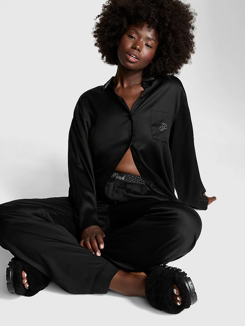 Silky Sleep Shine Long Pajama Set