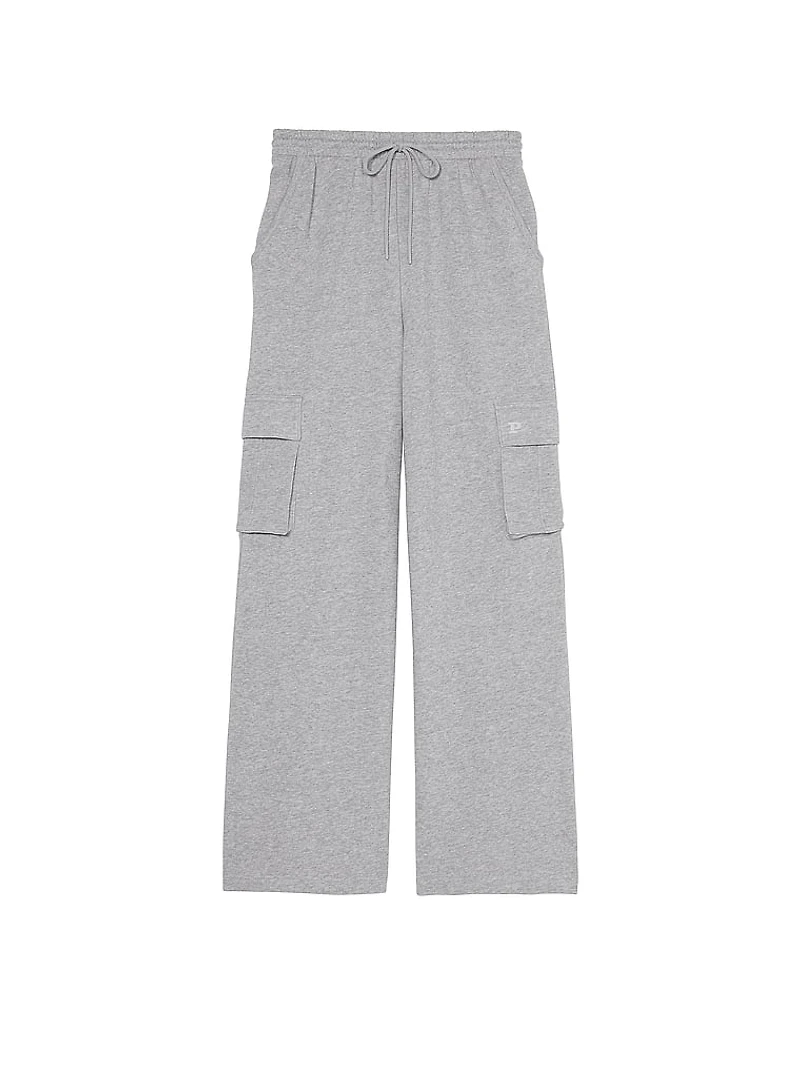 Ivy Fleece Wide-Leg Cargo Sweatpants