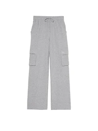 Ivy Fleece Wide-Leg Cargo Sweatpants