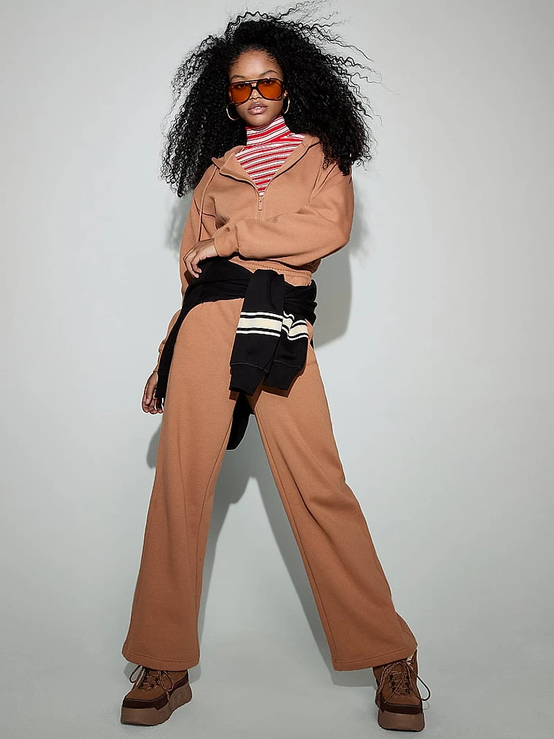 Multi Rib Mock-Neck Long-Sleeve Tee
