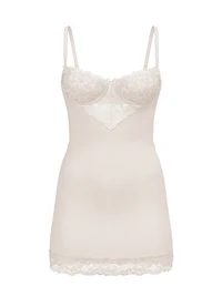 Modal & Lace Cupped Mini Slip Dress