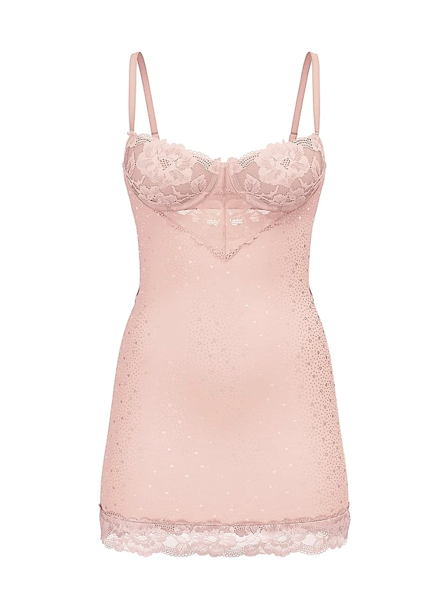 knee length dresses for ladies Free People So In Love Mini Slip Dress