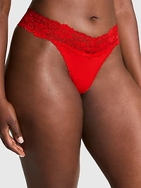Wink Lace-Trim Thong Panty