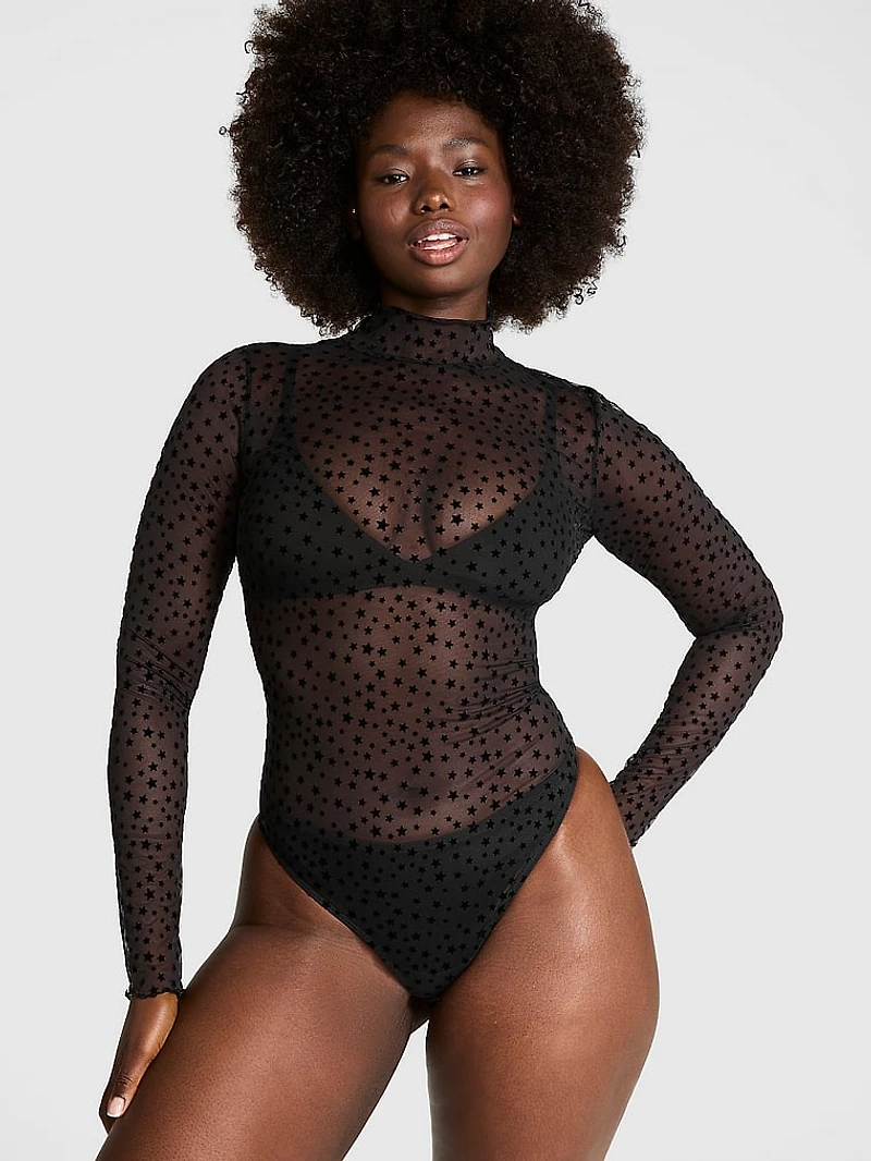 Wink Starchaser Mesh Long-Sleeve Bodysuit