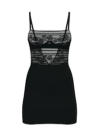 Lacie Striped Floral Slip Dress