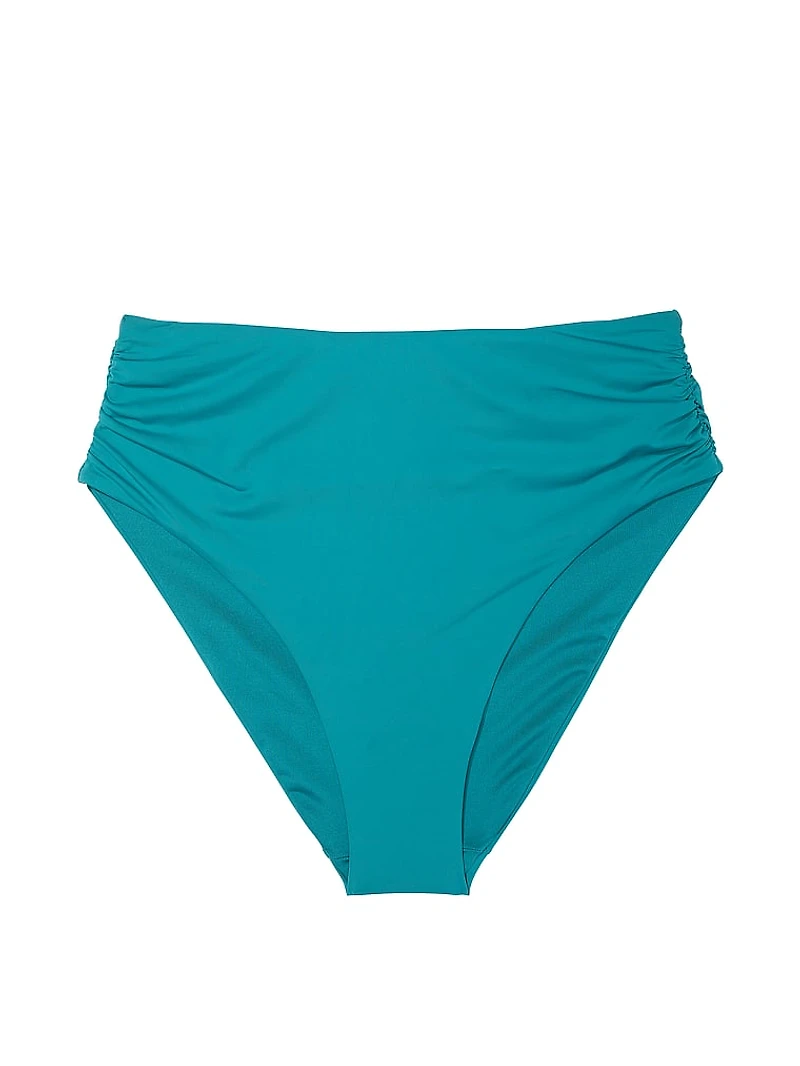Essential Shirred High-Waist Bikini Bottom