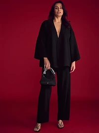Luxe Crème Knit Wrap Sweater