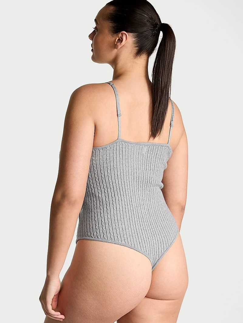 Luxe Cable-Knit Shine Bodysuit
