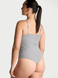 Luxe Cable-Knit Shine Bodysuit