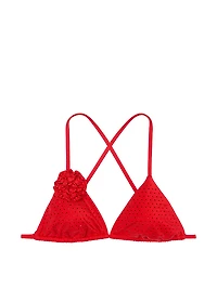 Rosette Shine Triangle Bikini Top