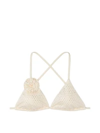Rosette Shine Triangle Bikini Top