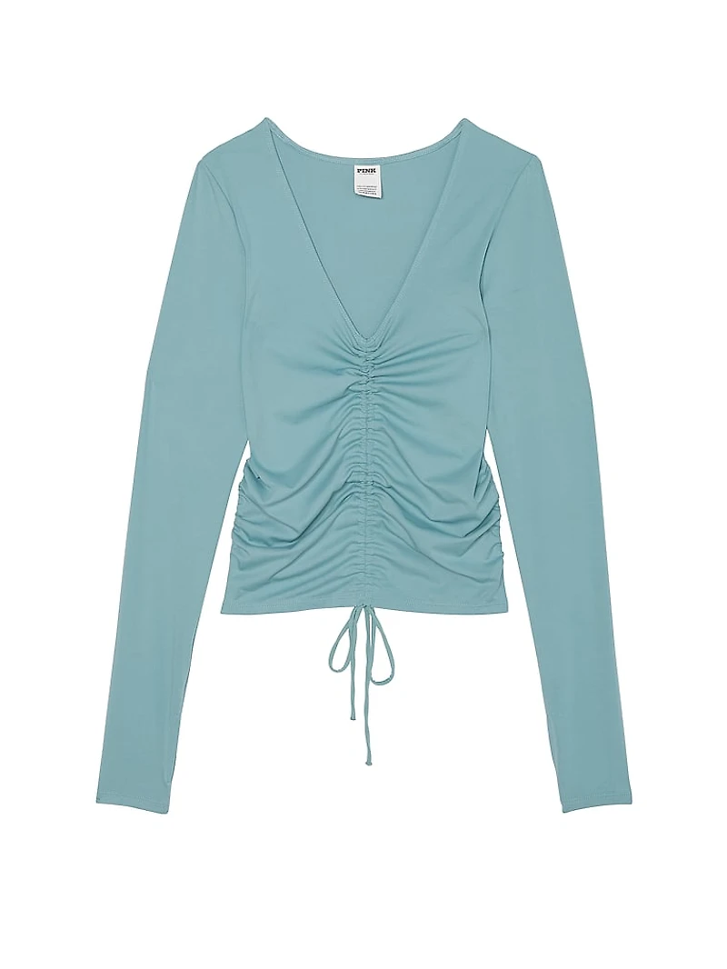 Relay Ruched Long-Sleeve Top