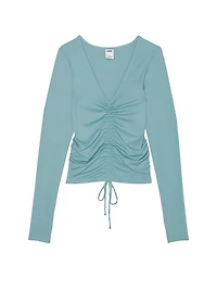Relay Ruched Long-Sleeve Top