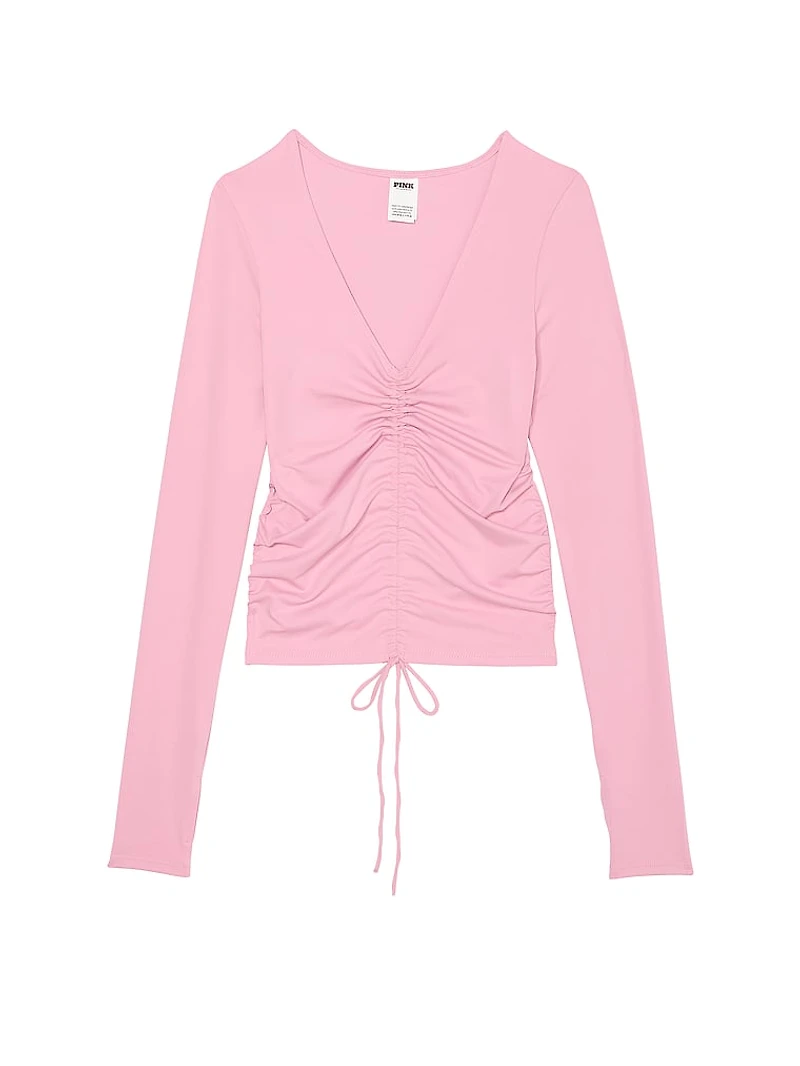 Relay Ruched Long-Sleeve Top