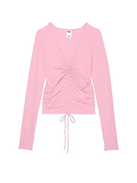 Relay Ruched Long-Sleeve Top