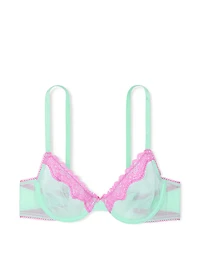 Tease Lace-Trim Unlined Demi Bra