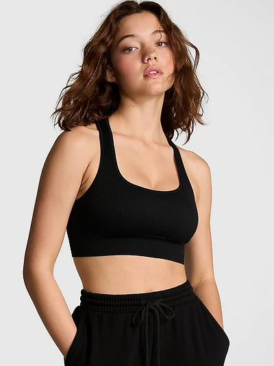 Seamless Marl Longline Sports Bra