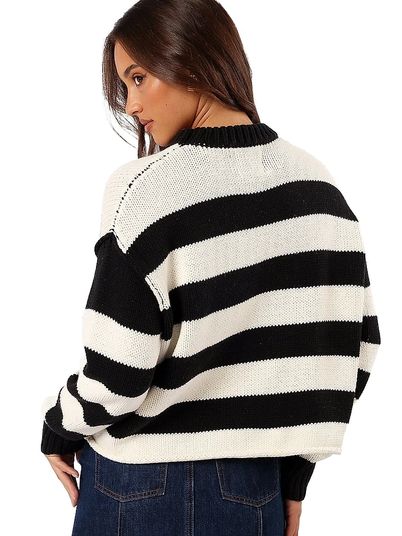 Gretchen Stripe Crew Neck Sweater