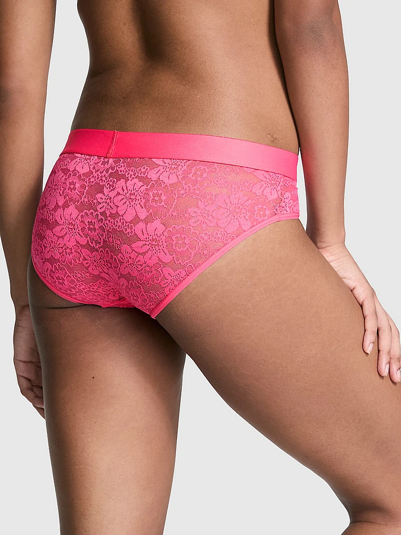 Logo Lace Hiphugger Panty