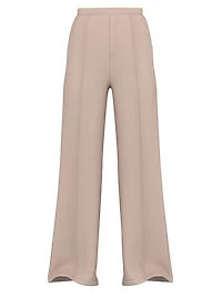 Featherweight Knit Tailored Wide-Leg Pant