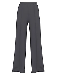 Featherweight Knit Tailored Wide-Leg Pant