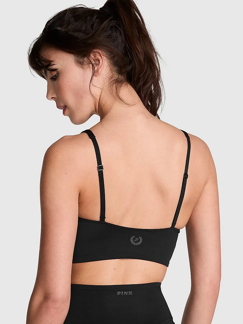 Relay Ruched Plunge Sports Bra