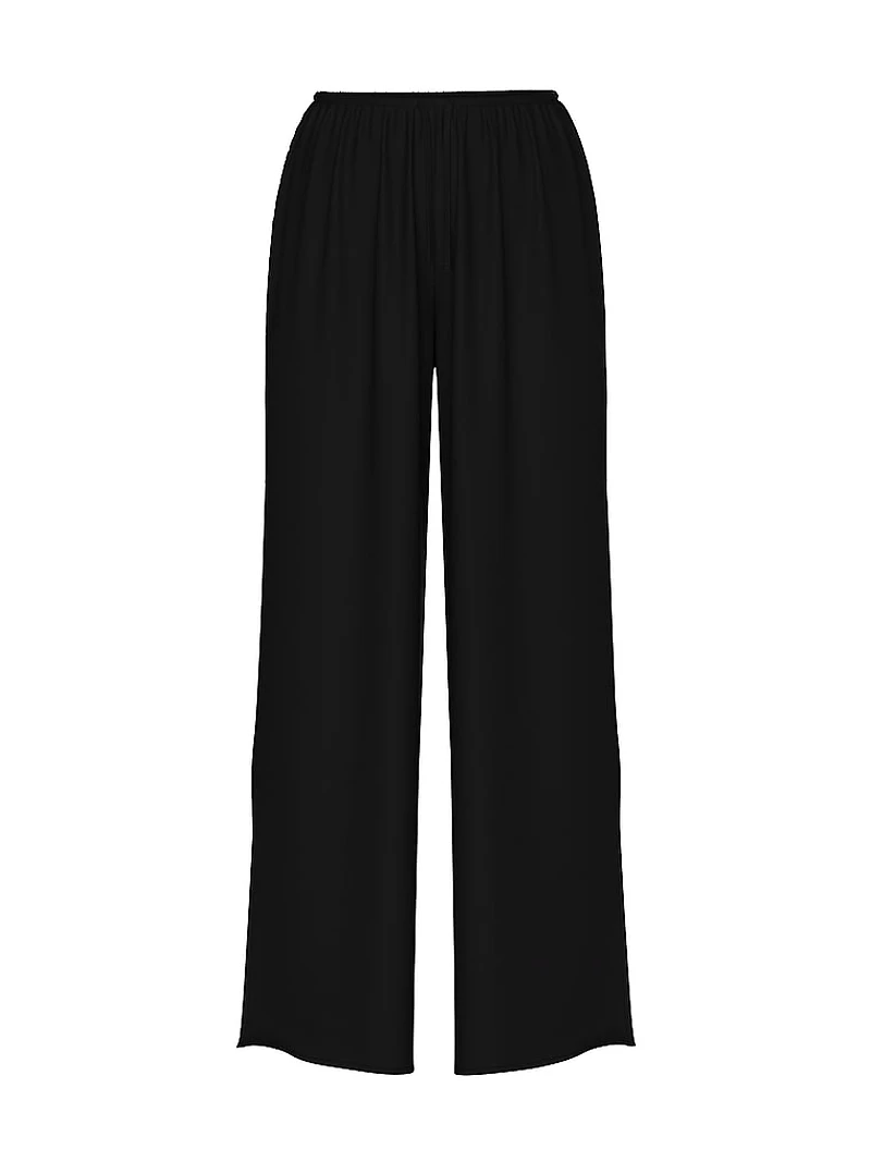 Beachwear Sheer Crinkle Wide-Leg Pants
