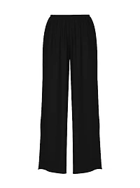 Beachwear Sheer Crinkle Wide-Leg Pants