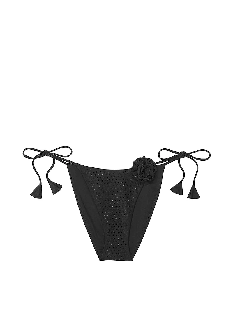 Rosette Shine Cheeky String Bikini Bottom