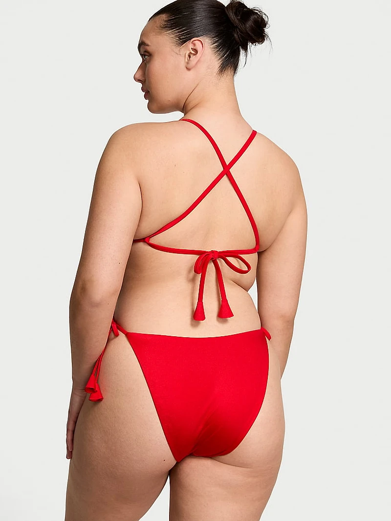 Rosette Shine Triangle Bikini Top