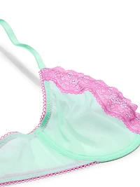 Tease Lace-Trim Unlined Demi Bra