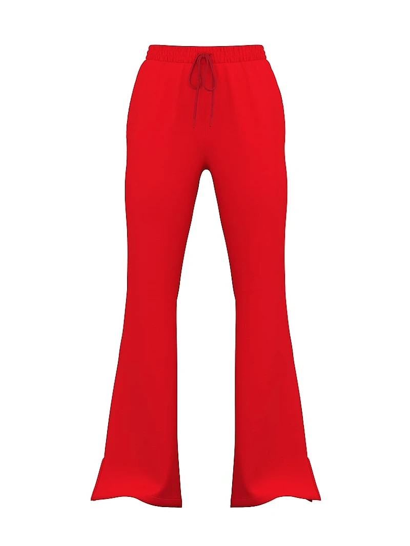 Ivy Fleece Split-Hem Flare Sweatpants