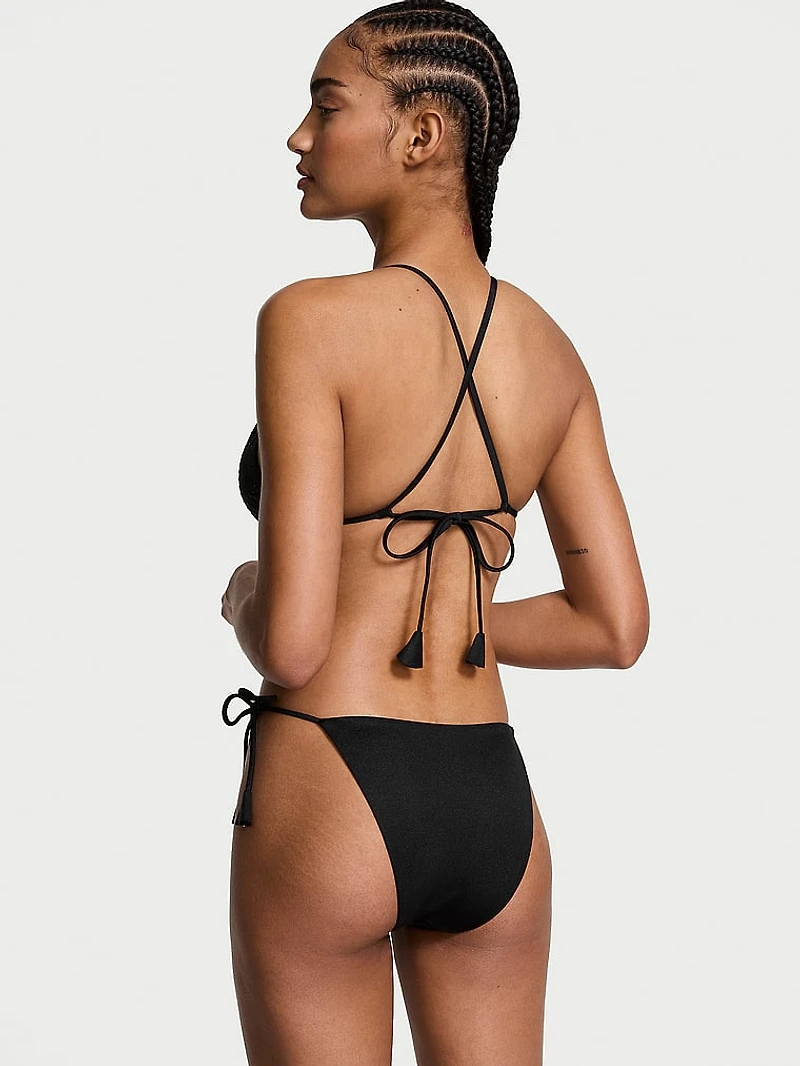 Rosette Shine Triangle Bikini Top