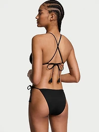 Rosette Shine Triangle Bikini Top