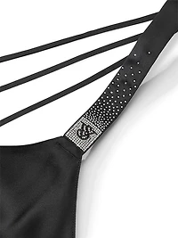 Scattered Shine Strap Satin Strappy-Back Slip