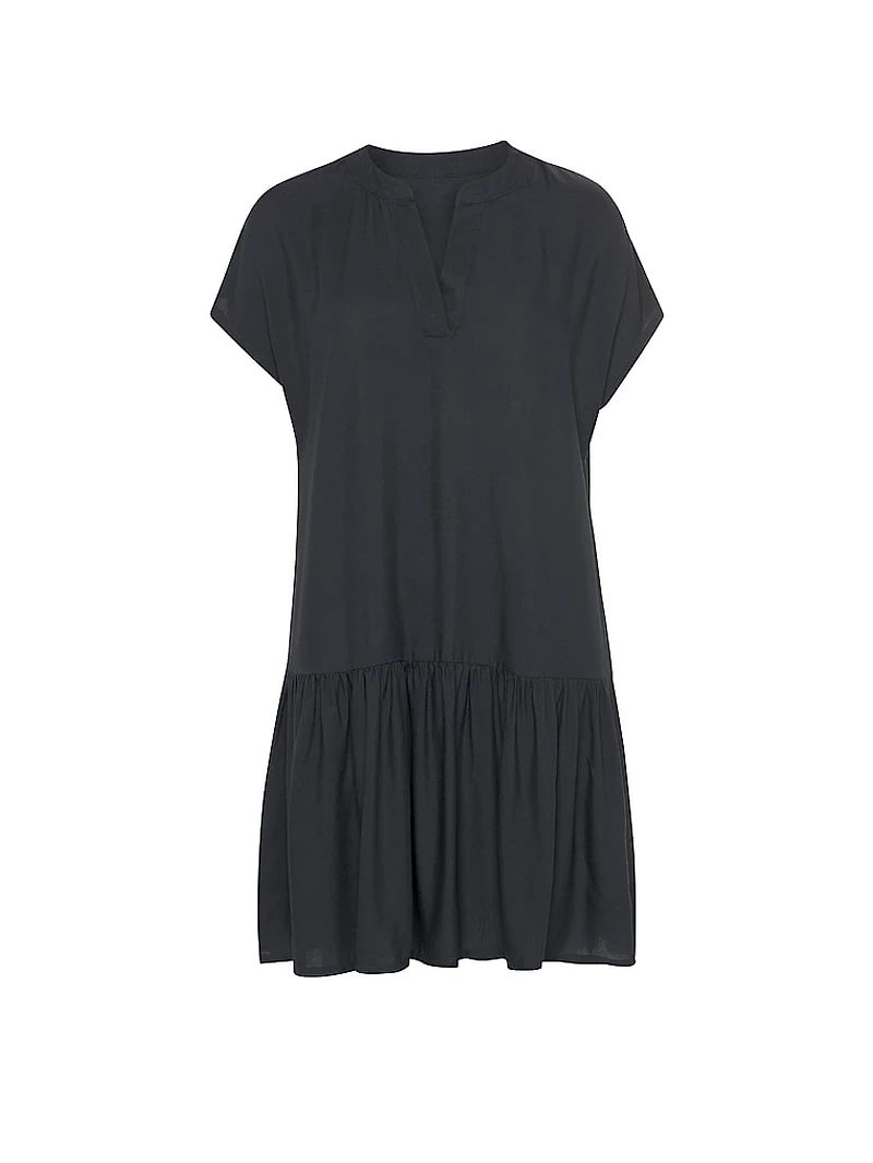 Boxy Viscose Shirt Dress